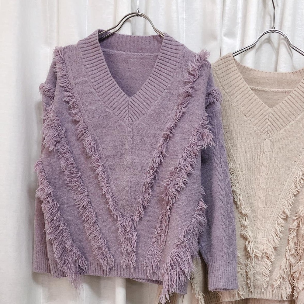 Lavender Fuzzy Sweater